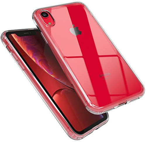 EAZY CASE Coque Premium Crystal en TPU Compatible avec iPhone XR en Silicone avec Protection caméra, Coque Fine, étui de téléphone, Housse en Silicone, Coque arrière, Transparent