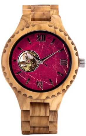 Edenhölzer Holzuhr Herren Armbanduhr Automatik Mistique Holzarmband