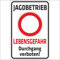 Indigos UG Aufkleber Jagdbetrieb - Lebensgefahr - Durchgang verboten - 300x200 mm - Hotel, Firma, Schutz, Kita, Arzt, Praxis, Wohnung - Sicherheit - Warnung