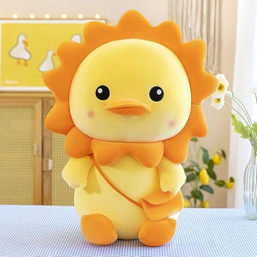 CILUA 32cm-70cm kleine gelbe Ente Plüschtier große kreative Sonne Ente Puppe Kinderkissen niedliche Heimdekoration große gelbe Augen 42cm