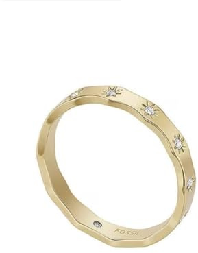 Fossil Ring for Women Sadie, Width: 3.8mm Gold Stainless Steel Ring, JF04383710