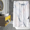 Musihy Duschrollo 200 cm Breit, Weißer Duschrollo Kunst-Graffiti Bad Vorhang Extra Wide Shower Curtain