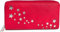 styleBREAKER Damen Portemonnaie mit Metallic Stern Cut-Outs, Reißverschluss, Geldbörse 02040115, Farbe:Rot