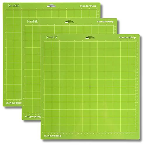 Vinyl Cutting Mats for Cricut - Vinyl Maker and Explore Cutting Machines, Sticky Non-Slip Durable Craft Mat, Replacement Accessories for Cutting Machine (StandardGrip-3Pcs)