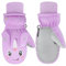 MoKo Handschuhe Kinder, Winterhandschuhe Kinder & Fäustlinge Kinder - Winddicht und Wasserdicht, Skihandschuhe Kinder für Outdoor Sports Snowboard für Jungen Mädchen von 2-4 Jahren, Taro Lila