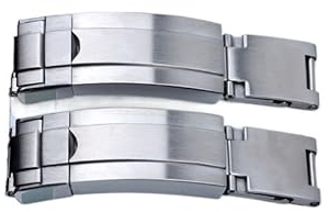 INOKAI Watch Clasp,Watch Buckle Bracelet Pull Tooth Buckle 9mm Replacement Stainless Steel Glide Flip Lock Deployment Clasp Buckle For Rolex Deepsea Submariner