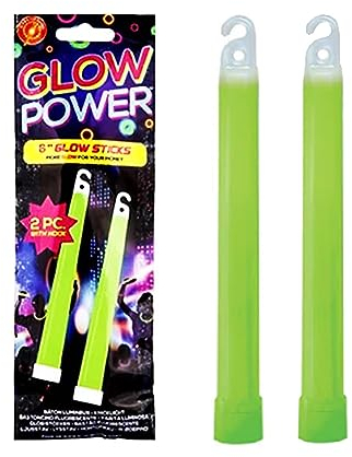 2 Leuchtstäbe – für Erwachsene und Kinder, Neon-UV-Zubehör, 15,2 cm, Leuchtstäbe, Rave-Party-Dekorationen (2 Stück, 15,2 cm Leuchtstäbe)