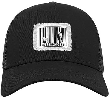 Lauthings Banksy Consumerism Barcode Prison Unisex Baseball Verstellbar Snapback Mesh Trucker Cap Sport, Schwarz , One size