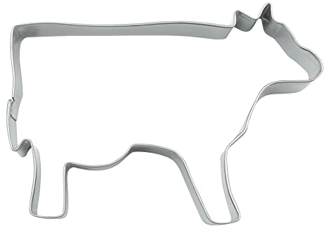 BekkiB - Stampino per biscotti mucca – ca. 8 cm, tagliapasta in acciaio inox, lavabile in lavastoviglie – 880731