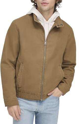 Levi's Men's Cotton Canvas Harrington Jacket, Worker Brown, X-Large
