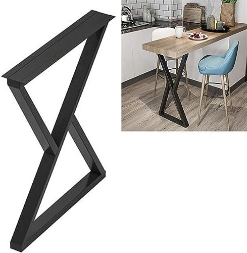 Pieds de table noirs pour meubles de cuisine, salle à manger, bricolage, cadre en métal robuste, hauteur 70 cm, 100 cm