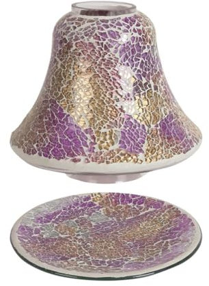 Aroma Purple & Gold Crackle Shade & Tray