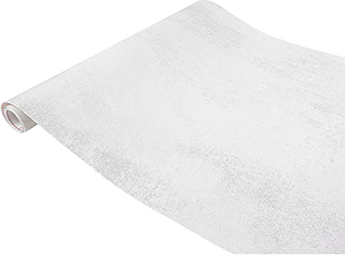 Klebefolie Möbel 67,5x100 cm | Möbelfolie selbstklebend in Steinoptik | Folie für Möbel zur einfachen Renovierung von Türen, Tischen und Regalen | Klebefolie dekorativ und abwaschbar | Beton Weiß