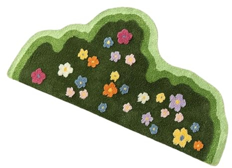 Sharplace Bodenteppich, Bodenmatte, unregelmäßig, modern, Heimdekoration, rutschfest, Nachttischteppich, unregelmäßiger Bereich, Teppich für Wohnzimmer,