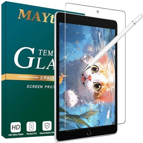 MAYtobe Paper Screen Protector for iPad 9th/8th/7th Generation (2021/2020/2019 Released) 10.2 inch, PET Film for Drawing Writing Sketch Feel Like on Paper, No Bubbles, Anti Scratch