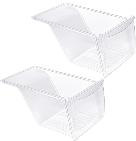 Lot de 2 tiroirs de rechange pour tiroir de réfrigérateur 240337103 - Pièces de rechange pour tiroir de réfrigérateur - Compatible avec AP2115741, 240337100, 240337102