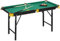 SPORTNOW Table de Billard Pliable Hauteur réglable avec Accessoires 2 queues, 16 Boules, 2 craies, Triangle, Brosse, dim. 140L x 63l x 55-75H cm Vert