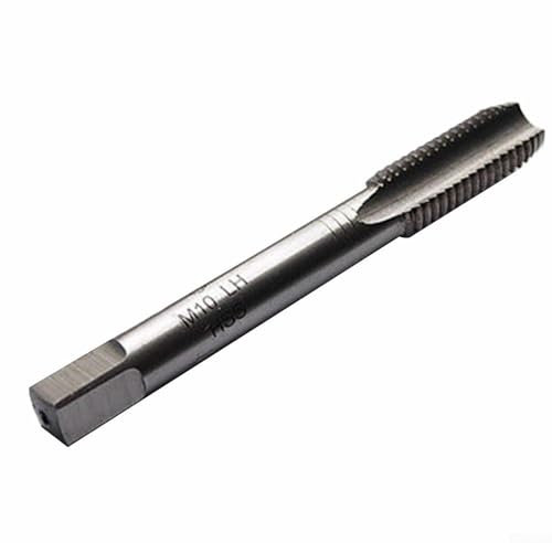 Taraud métrique gauche pour filetage d'outils de travail des métaux, M10 x 1 0 mm, pas de 10 mm x 1 mm, matériau