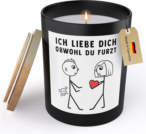 22Feels Männer Geschenk Spruchkerze Ich Liebe Dich Obwohl Jahrestag Hochzeitstag Ehemann Sojawachs Kerze im Glas Freund Partner Valentinstag Ihn Handgemacht Duft Nachhaltig - ZITRUS