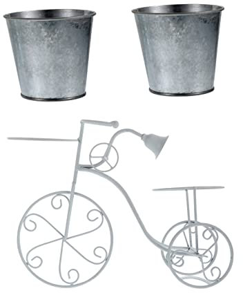 Yardenfun Portabiciclette Da Giardino in Ferro Battuto Portavasi Vintage A Forma Di Bicicletta Per Spazio
