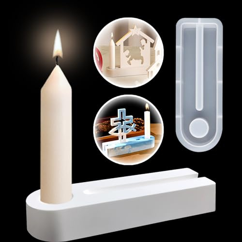 EPODA Silikonform Kerzenhalter Stabkerze, Silikonformen GießFormen Kerzenhalter Für Epoxidharz, Beton Und Gips, Silikonform Einschieber Socke