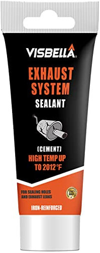 Visbella Pâte de réparation d'échappement - Mastic d'étanchéité résistant à la Chaleur - Haute étanchéité au gaz - Kit de réparation pour Silencieux de Voiture, tuyaux d'échappement (75g)