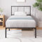 ZINUS Justin Single Bed Frame – Bed 190x90 cm – 35cm Height – Metal Bed Frame with Headboard – Platform bed frame with steel slat support – Modern Design - Easy Assembly – Black