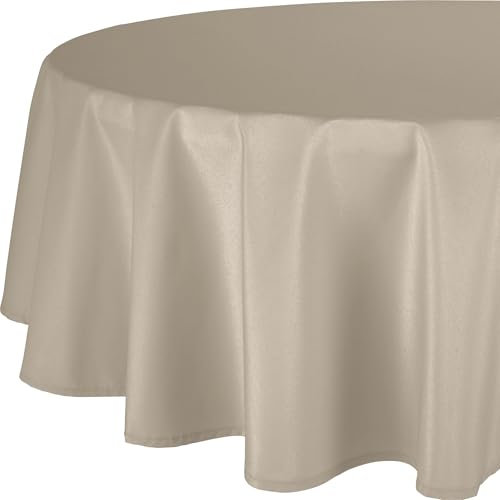 REDBEST Tischdecke New Orleans abwaschbar Cappuccino Größe oval: 140x190 cm