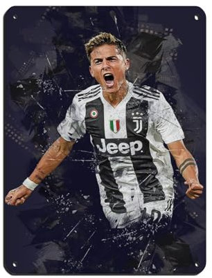 GJHTQLP Paulo Dybala 02 Blechschild, Vintage, Metall, Pub, Club, Café, Bar, Zuhause, Wandkunst, Dekoration, Poster, Retro, 30 x 40 cm