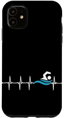 Coque pour iPhone 11 Pouls électrocardiographiques de natation