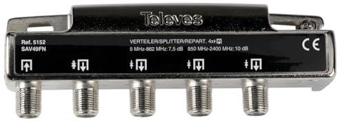 Repartidor 4 Salidas - Distribución de señal, fácil instalación, ideal para redes domésticas y profesionales.
