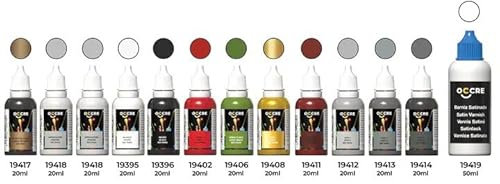 Occre Ref 90563 - USS Missouri (BB-63) Acrylic Paint Pack - 12 x 20ml + 1 x 50ml