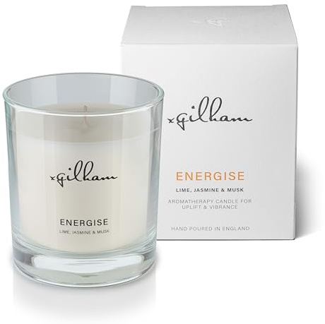 xgilham Energise Scented Aromatherapy Candle for Uplift & Vibrance, Long Lasting Home Fragrance (Up to 43 Hours Burn Time), Vegan & Cruelty Free Hand-Poured Candles Gifts for Women & Men, 200g
