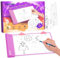 IMAGE A4 Leuchttisch, einstellbarer Helligkeit Leuchttafel Kabellos Farbtafel für Kinder, leuchtkasten mit 10 verfolgbare Bilder, Geschenk und Spielzeug zum Nachzeichnen und Schreiben lernen, Rosa