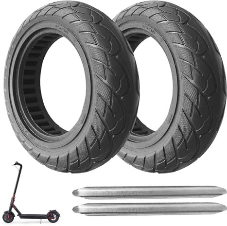 250x54 Vollgummireifen, 10x2.125 E Scooter Solid Reifen, 10 Zoll Gummi Tubeless Solid Ersatzreifen, für Xiaomi 4, Xiaomi 4 Pro, Ninebot F20 F25 F30 F40 Elektroroller (2 Stück)