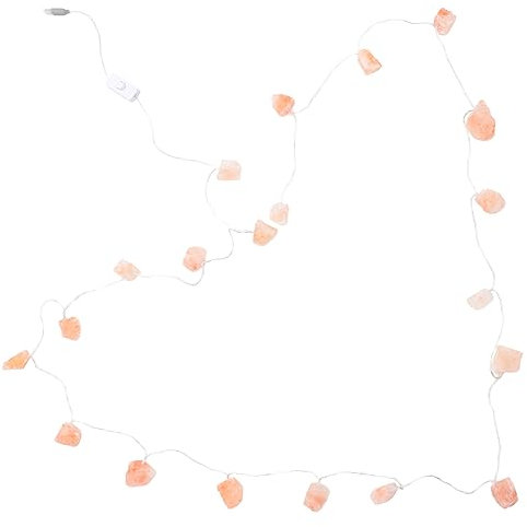 FOYTOKI Led Salt Rock Lamp Battery Operated Night Light USB Powered Decorative Bedside Lamp Salt String Light for Room