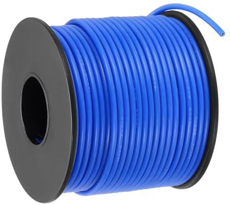 QUARKZMAN Kabel 18AWG 30,5m 0,81mm² Silkon Solarkabel, Blau | Elektrischer Draht, Verlängerungskabel, Einadriges Litzenkabel Stromkabel Hitzebeständig Klingeldraht für Modellbau PV Kfz