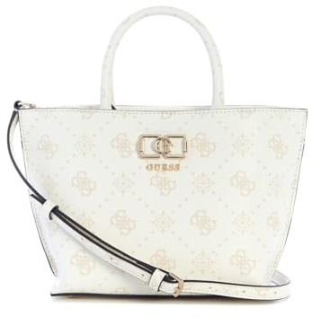 GUESS Handtasche Umhängetasche Emelie Logo Mini Tote White Logo weiß