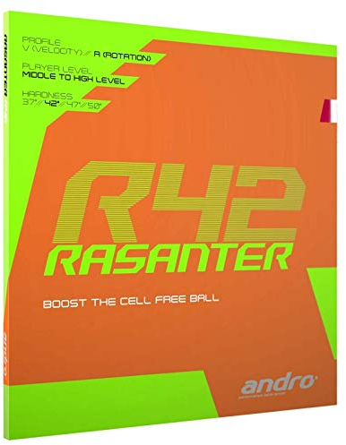 ANDRO Belag Rasanter R 42 Farbe 2,3 mm, schwarz, Größe 2,3 mm, schwarz