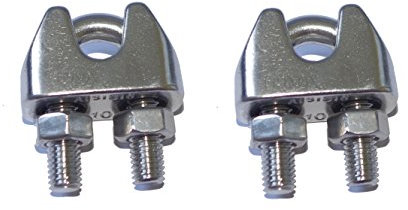 Serre Câble INOX pour Câble de diamètre 10mm (Lot de 2) INOX A4-316