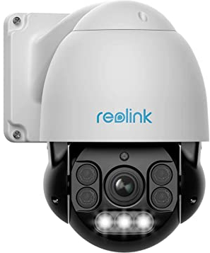 Reolink PoE 4K Videocamera Sorveglianza Esterno, Panoramica a 360° e Inclinazione a 90°, 5X Zoom Ottico, Rilevamento Uomo/Veicolo/Animale, Visione Notturna a Colori, Audio Bidirezionale, RLC-823A