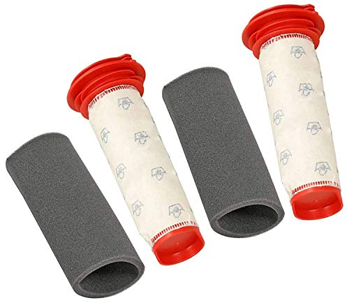 Globalflashdeal Washable Main Stick Filter + Foam Insert Plastic for Bosch Athlet Cordless Vacuum Cleaner (2 of Each)