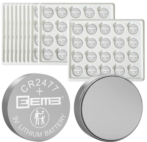 EEMB 200 PACK CR2477 Battery 3V Lithium Battery Button Coin Cell Batteries 2477 Battery DL2477, ECR2477 for Electronic Candle, Light, Remote Control, Key Fob, Alarm, Contact Sensor, Smart Devices