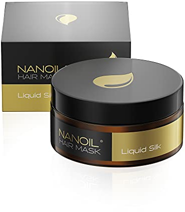 Haar Maske mit flüssiger Seide Nanoil Liquid Silk Hair Mask 300ml - regeneriert das Haar, verleiht ihm seidige Geschmeidigkeit, Glanz und Elastizität