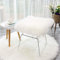 SWECOMZE Sitzkissen,Faux Lammfell Schaffell Sitzauflage Longhair Fell Optik Nachahmung Wolle Sofa Matte Lammfellimitat Teppich (Weiß,50 * 50cm)