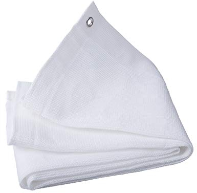 LLPEIJIE026 Weiß Schattiernetz,Anti-Aging Schattennetz,Sonnenschutznetz,Atmungsaktives,UV-Beständiges 80%,mit Ösen und Lanyard,Zur Vorhangdekoration,für Sukkulenten Balkon ?Innenho (2x1.5m/6.6x4.9ft)