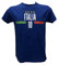 T-Shirt Uomo Maglia Bianca/Blu Italia Numero 10 per Veri Tifosi Italiani, Stampata Direttamente su Tessuto. Forza Azzurri (Blu, M)