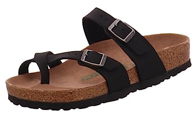 BIRKENSTOCK Unisex Erwachsene Sandale Mayari Birko-Flor Nubuk normal Schwarz 41