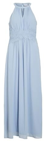 Vila Female Damen Neckholder Maxikleid, ärmelloses Sommerkleid für Urlaub, Party und besondere Anlässe VIMILINA Neckholder