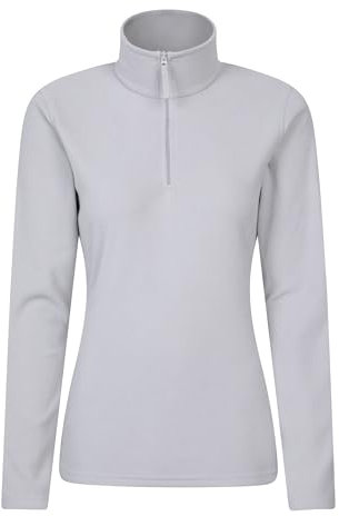 Mountain Warehouse Camber Half Zip Women's Fleece - Lightweight, Warm & Cosy Half Zip Sweatshirt Top - Best for Camping, Outdoors, Travelling & Hiking Charcoal (Plain) 2XL